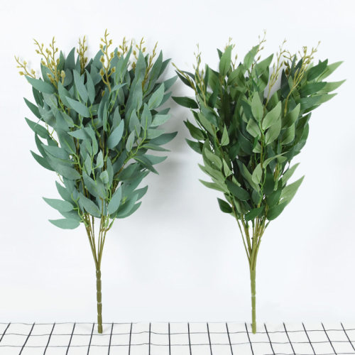 极速Silk Artificial Willow Bouquet Fake Green LVeaves for