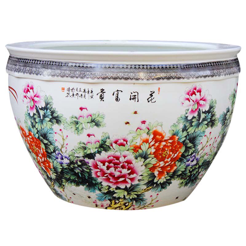 极速景德镇陶瓷鱼k缸睡莲碗莲花盆金鱼乌龟缸养鱼盆大号特大庭院