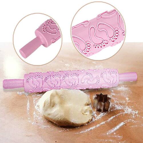 极速Rollder Non-stick Rolling Pins Embossing Roller Cake Fon