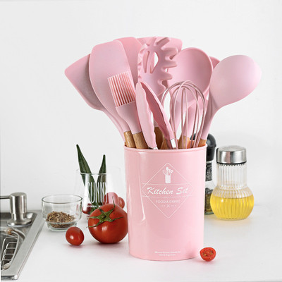 新品Silicone Kitchenware Cooking Utensils HeaPt Resistant Ki