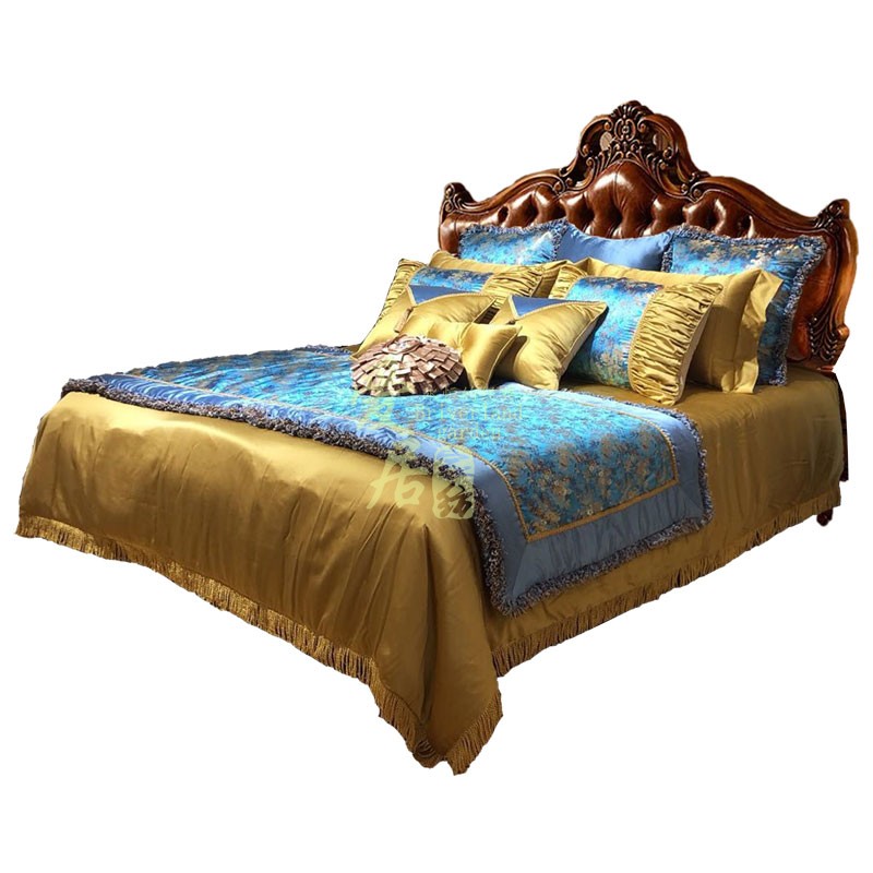 极速轻奢欧式牀上用品豪华婚庆样板间样板房软装奢华美.式牀品多