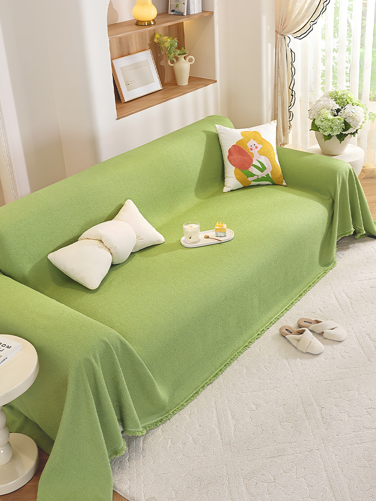 果冻纯色沙发盖布一整张全盖防水沙发巾2025新款防猫抓沙发套罩毯