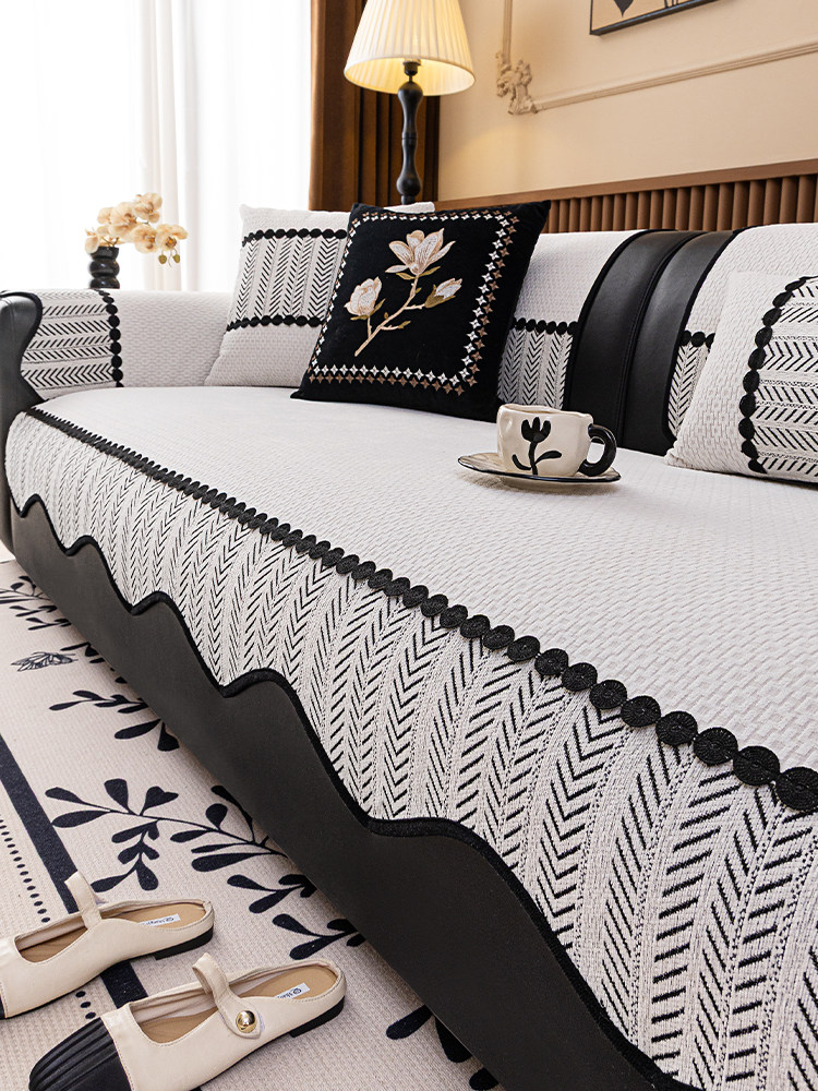 奶油风沙发盖垫四季通用2025新款直排沙发坐垫盖布巾固定防滑套罩,居家布艺,沙发垫,淘宝优惠券,粉丝福利购,淘宝优惠卷