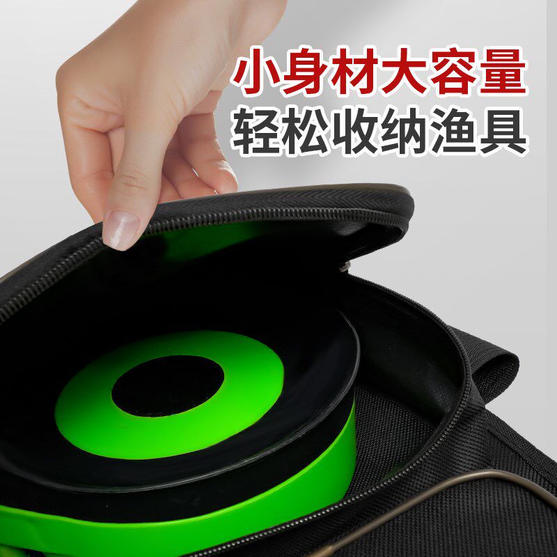热销钓椅后挂包加k厚多功能通用防划小挂包双层钓箱钓鱼椅收纳工
