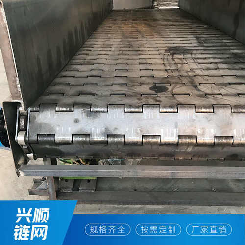 热销碳钢重载链j板输送机破碎机链板传送带重型货物流水线铁板链
