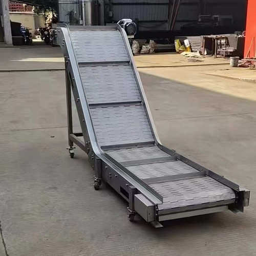 热销不锈钢链板输送机提升机链板输送带流水线P上料提升小型爬坡