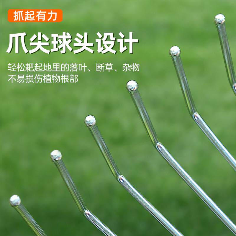 热销爬子钉耙庭院木柄q松树清理捞收拾园林环卫筢子草耙子耙草坪