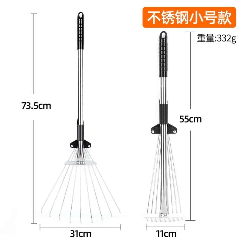 热销爬子钉耙庭院木柄松树清理捞收拾园林环卫筢子草X耙子耙草坪