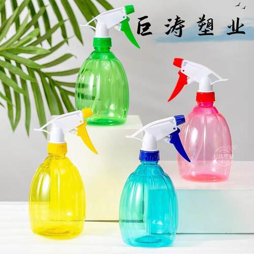 500ml加IHM塑料南园花瓜喷壶 糖果色艺浇洒厚水壶 pet消毒喷雾壶