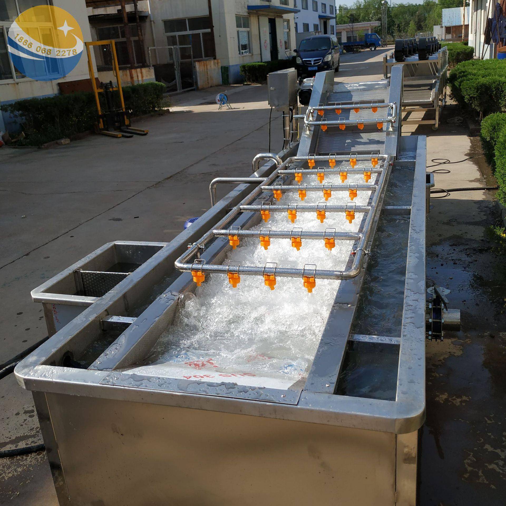 高冰率带鱼挂冰衣机YB-gbj60块 冻丸子 自动包冰速机流水线皮皮虾