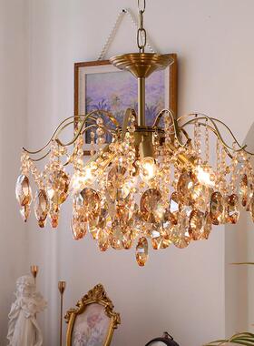 轻奢浪主室水晶漫吊灯法式美式复古餐厅客厅衣间帽婚礼创意灯卧具