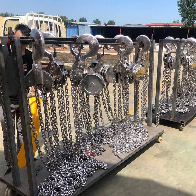 厂家 不锈钢手拉葫芦 HS-A加厚动罩壳 环链S0.5T3M起重型葫芦手吊