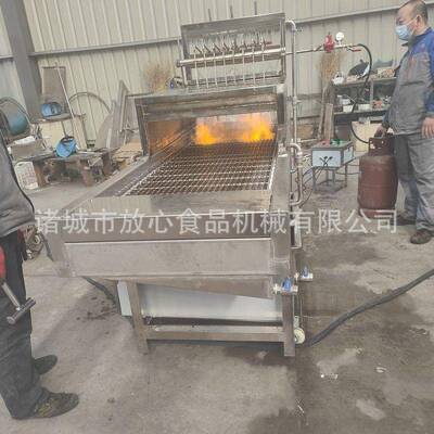 全自动猪蹄毛机 猪头烧毛五机烧 带皮式花肉猪耳朵KTF连续燎毛机