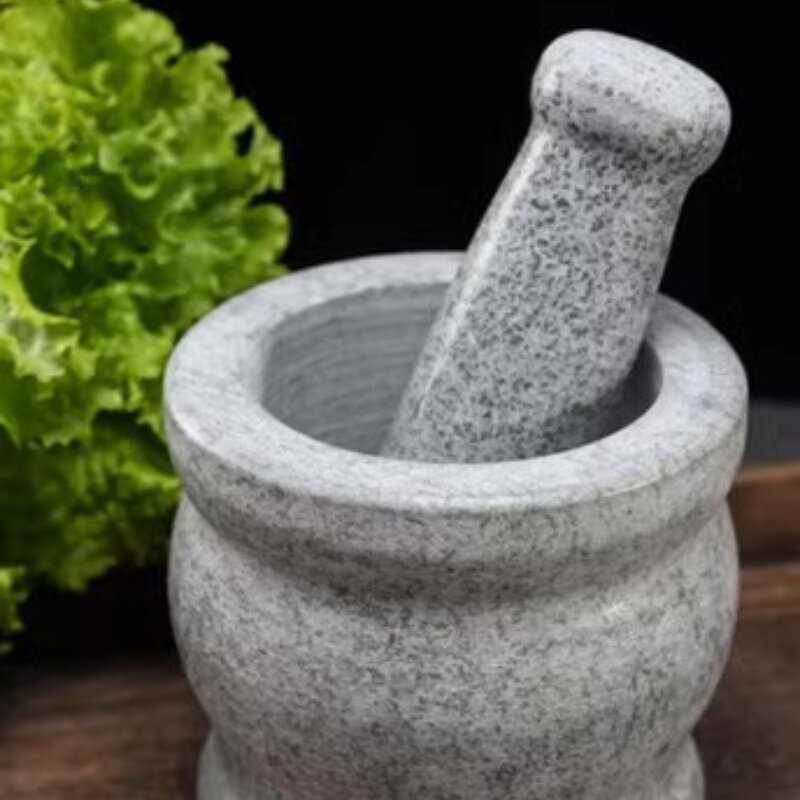 速发家用抛光捣蒜器蒜臼子石捣蒜泥药捣碎器研钵臼蒜罐捣器罐研磨