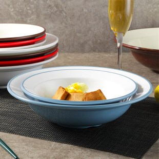 速发密胺草帽盘仿瓷塑子盘盘酒店餐具餐厅酸菜鱼汤盘菜盘意面深料