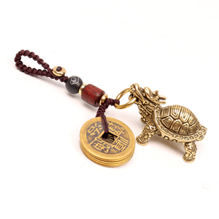 速发纯铜龙龟挂个钱扣貔貅铜牛汽车配件男士五性创意手工