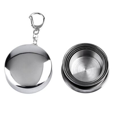 现货速发Stle Steel 5-lers Cpig Fdig Cup Travel Outdoor