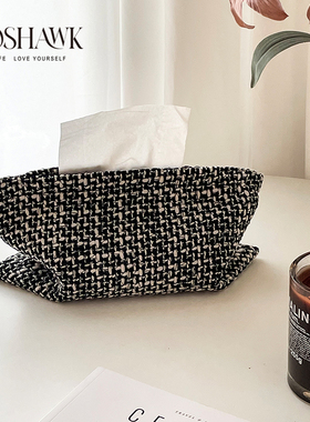 速发客O巾HAWK简约家用G厅卧室餐桌收纳桌面装饰纸S盒布艺车载纸