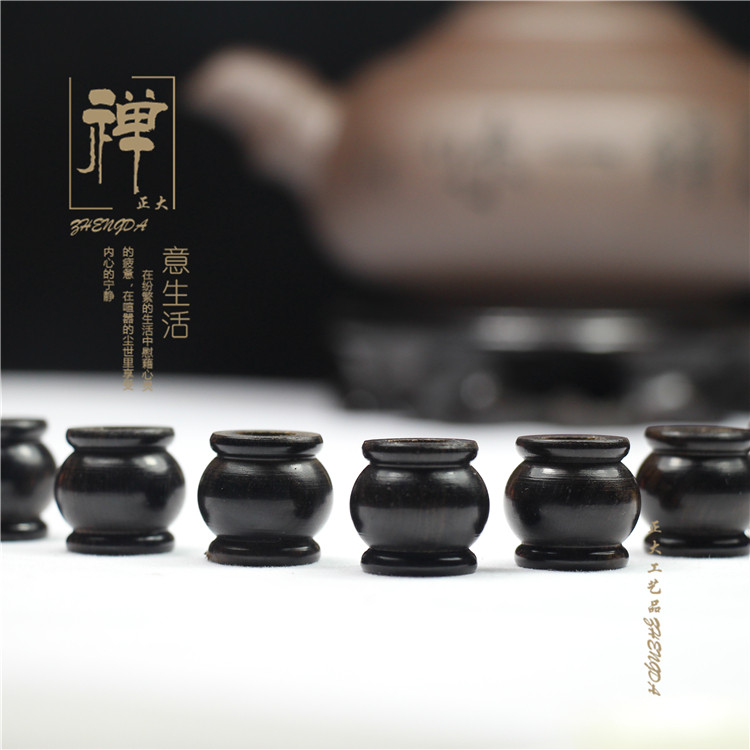 速发正香 优质紫光檀木铜芯鼓香双孔立式式插 木质大炉熏香盒香筒