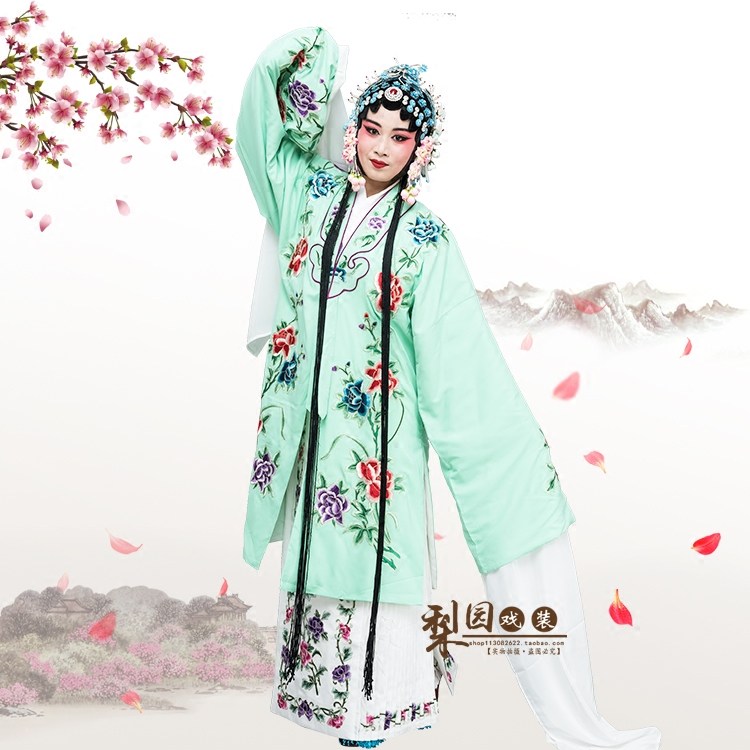 速发京剧戏曲戏剧昆曲腔秦服装花旦披古装青饰披小姐服衣民族服装