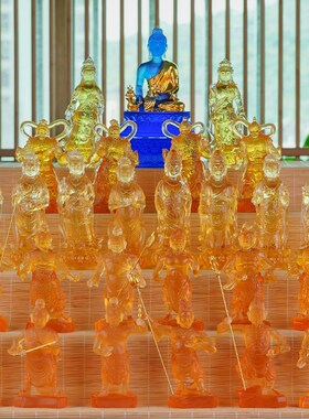 速发琉璃药师坛城摆件药师佛日月菩萨四大叉王八菩大萨十二药天神