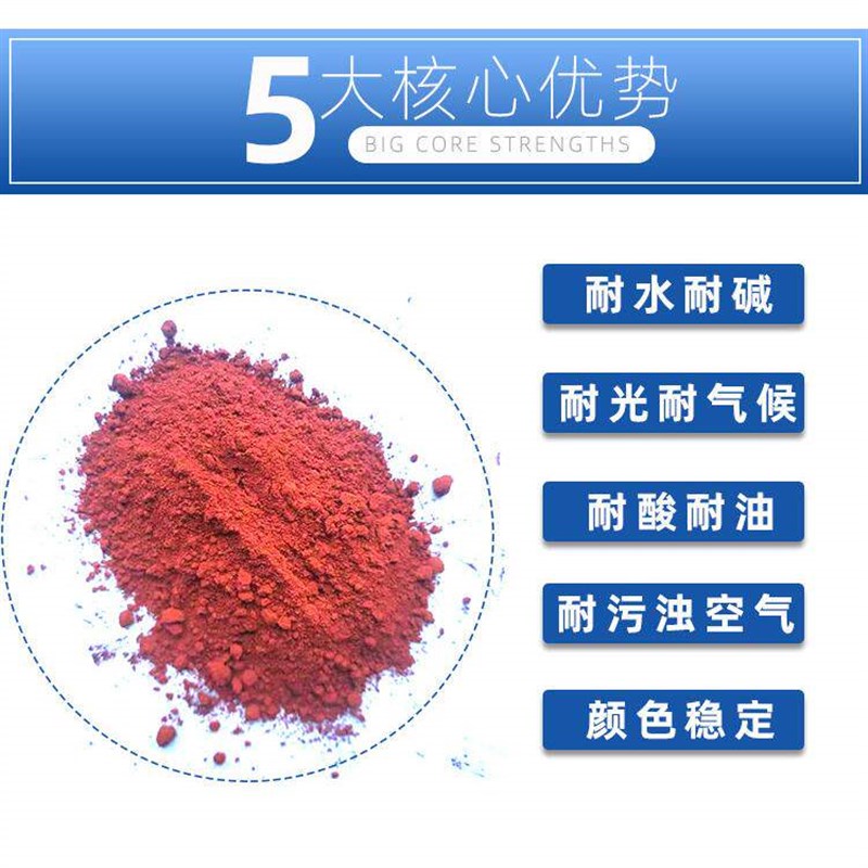 速发氧化铁颜料彩色水泥染料红黄黑绿蓝粉彩瓦油漆色粉彩色水泥调