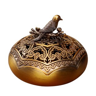 速发创金合意覆古香炉香香香薰炉盘道玄关摆件龙凤呈祥塔香炉器