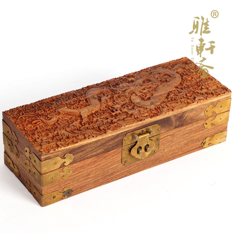 速发实饰制仿古木品盒花梨木收纳盒子古风中国风红木质中式婚庆首