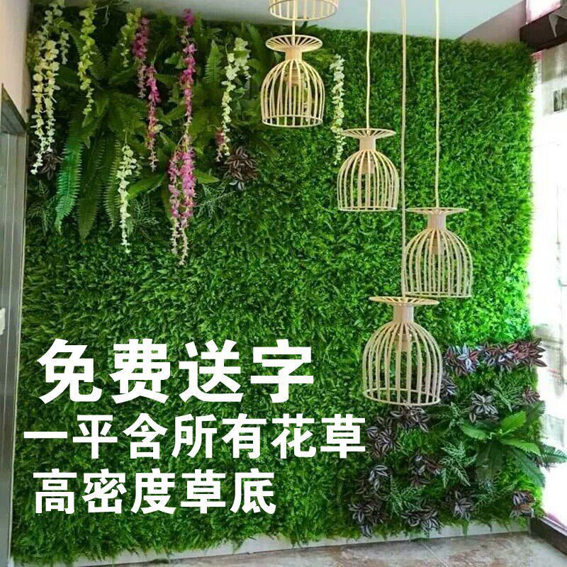 速发绿皮植物墙草坪墙毯绿植地体假台草草化装饰绿色植物背景墙