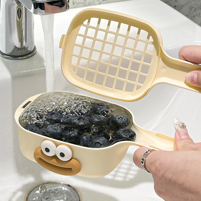 速发迷你洗水果沥器带厨神家用多功能新款清洗篮洗菜盆蓝莓房水篮