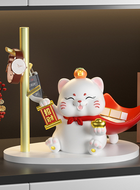 速发招财猫玄关摆件入户收居鞋柜客厅置物架家居装饰乔迁新纳礼品
