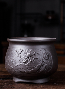 速发精兰紫砂花盆品花君树兰小榕树发财子陶瓷多肉盆古典家用