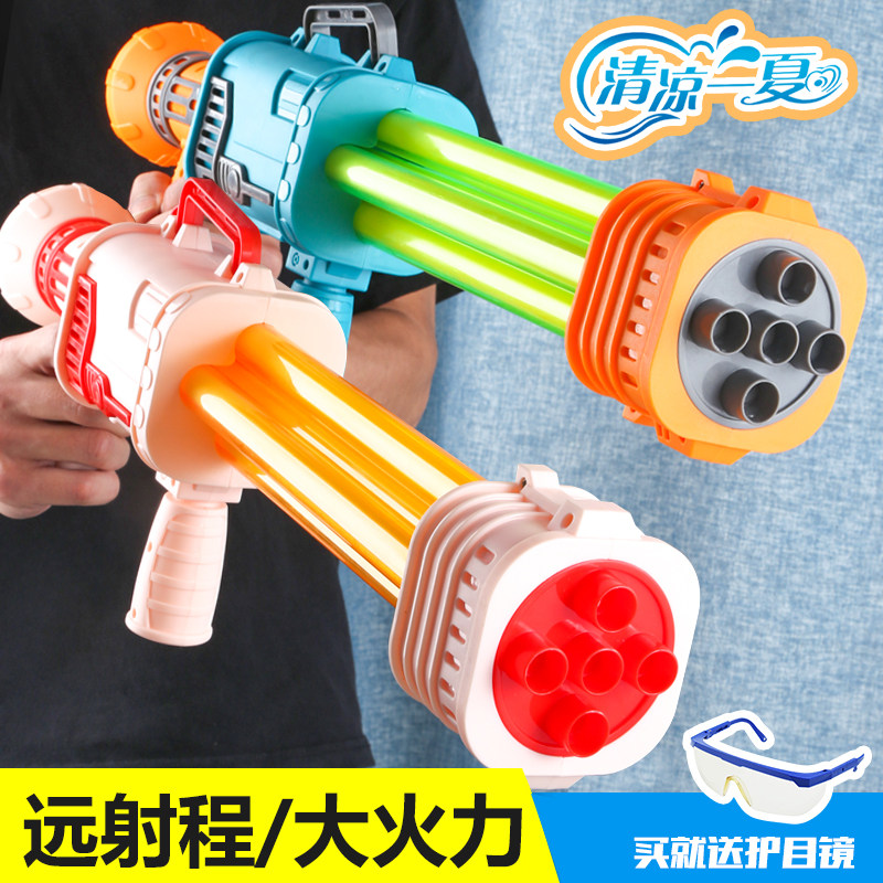 速发水枪儿童玩滩喷水沙具打水仗水器火箭炮抽拉式漂流戏神呲滋加