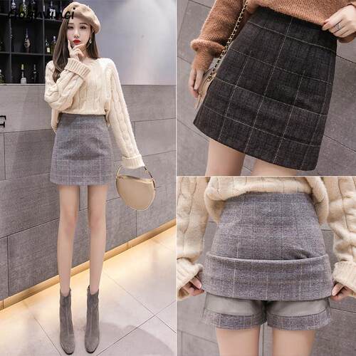 速发Skirts Wo Autum Woe Pdl A- Zipper Cr h S