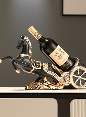 速发马玄式新车酒架摆件创意客厅装饰品酒柜中关工艺品简约红酒架