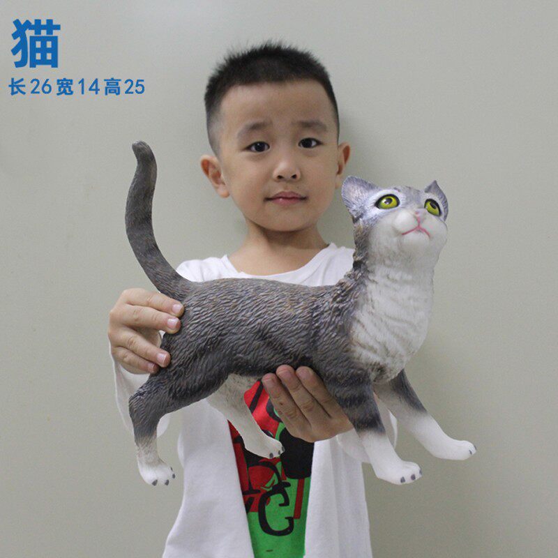 速发小猫软胶动物玩抱猫咪模型摆觉小狗绵羊奶牛玩偶睡件具枕礼物