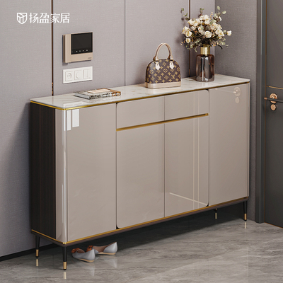 速发扬盈轻奢大容量新板鞋柜门口家用入户隔断款体靠墙岩一玄关柜