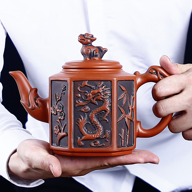 速发功容量紫砂壶大号茶壶陶瓷过滤家用大泡茶壶茶具摆件夫茶壶单