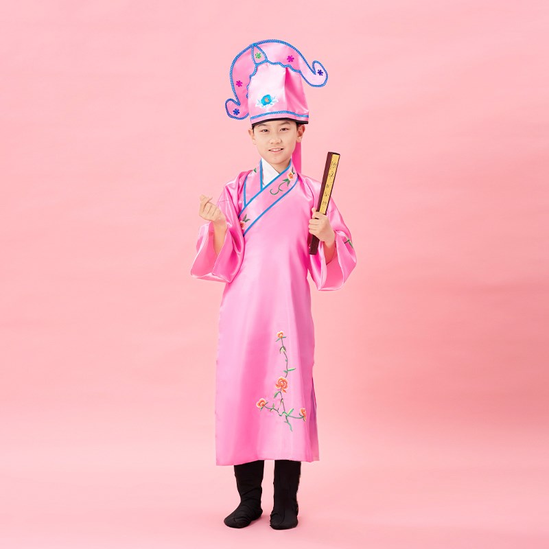 儿童戏服男江南四大才子服装古装服装六一唐伯虎服装三句半表演服