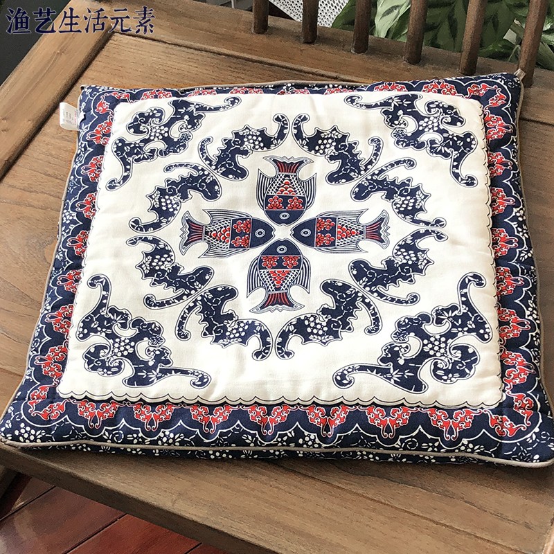 速发A6艺餐椅垫双面椅式垫四季坐垫榻榻米沙发垫中子手工布L富贵