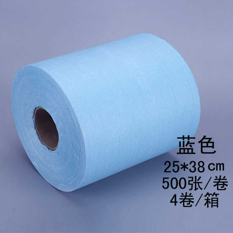速发无尘擦工业纸静纸防拭电无纺布除尘纸实验室吸油吸水蓝白大卷