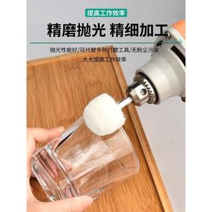 保联羊毛抛光轮打磨头羊毛轮抛光头磨头玉石金属翡翠打磨工具镜面