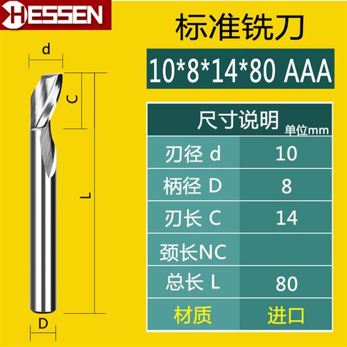 HESSEN进口铝用单刃仿形铣刀铝单板铝合金门窗框边型材幕墙切槽刀