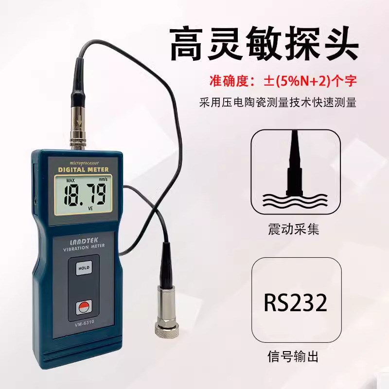 兰泰仪器VM-6310测振仪机械振动测试仪便携式数字振动计
