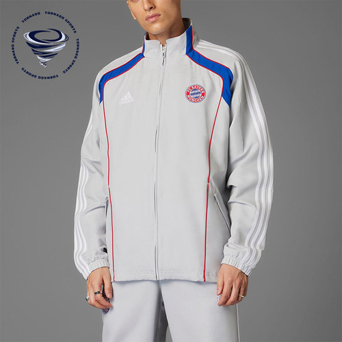 Adidas/阿迪达斯正品2025男士足球训练运动休闲立领外套JF0592