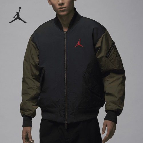 Nike/耐克正品JORDAN男士运动拼接印花保暖棉服HV5152-045