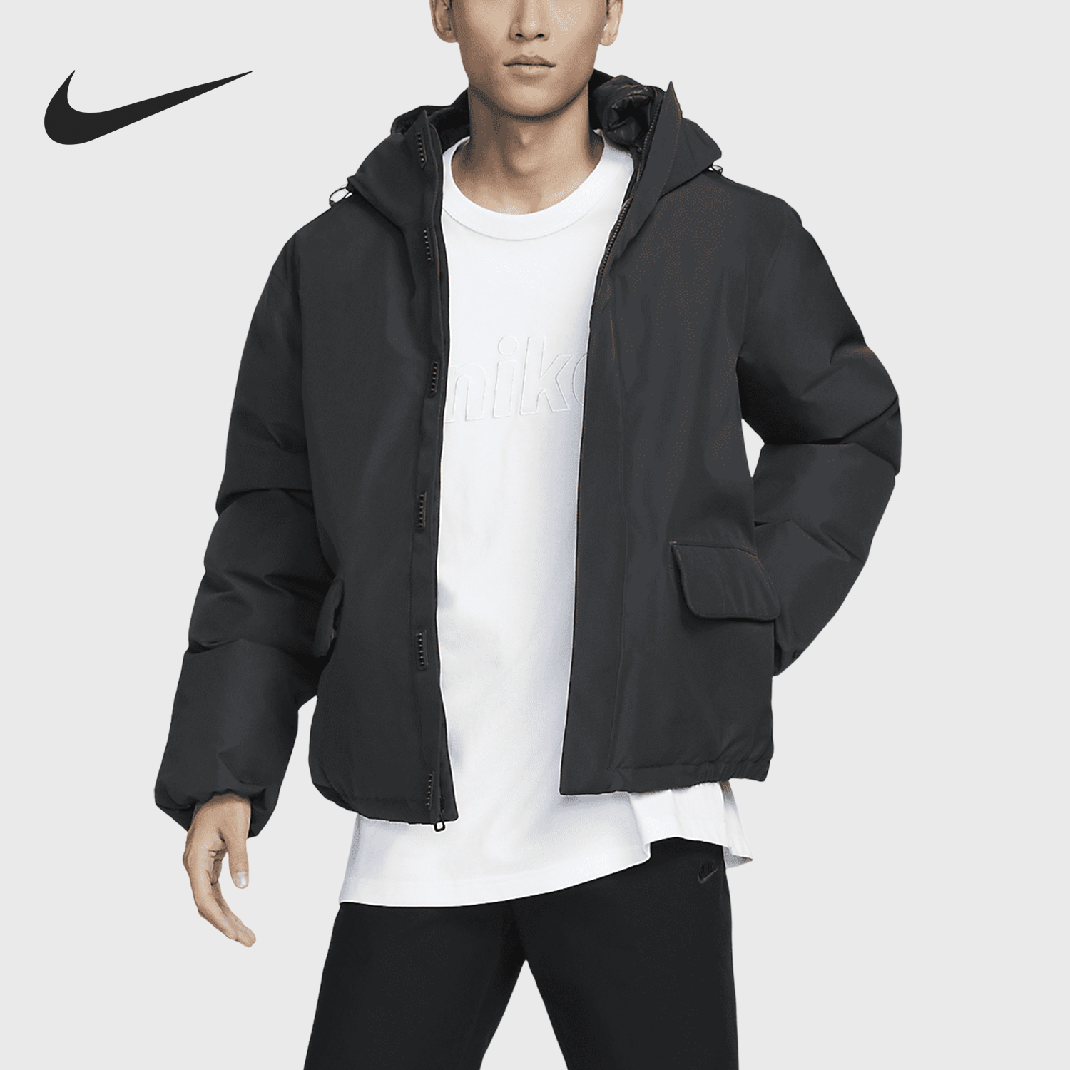 Nike/耐克官方正品24冬季新款男士宽松连帽户外棉服FZ0725-060