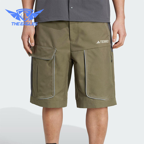 Adidas/阿迪达斯正品TERREX男士运动多口袋户外宽松短裤JD3487
