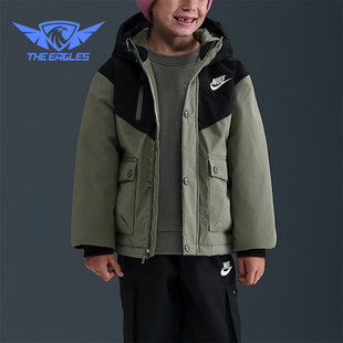 小童休闲连帽复古夹克羽绒服IQ9934 2025冬季 320 耐克正品 Nike