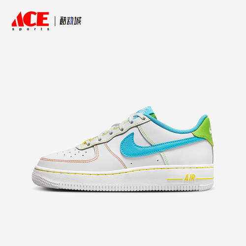 Nike/耐克正品Air Force 1 GS女子大童经典低帮板鞋FJ4614-100